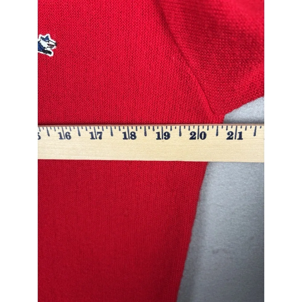 Vintage JC Penney Fox Sweater Men's S Small Red V-Neck Union Made USA 3469